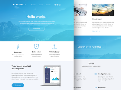 Everest - HTML Responsive Email Template builder email envato header html5 landing page mail mailchimp material modern newsletter template