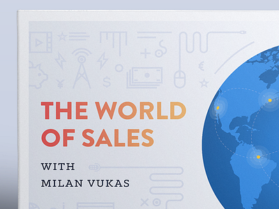 The World of Sales - Itunes Cover Draft cover flat icons itunes minimal modern podcast