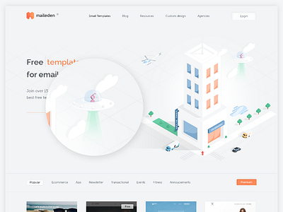 Maileden ( coming soon ) 3d brand clean email illustration isometric minimal white