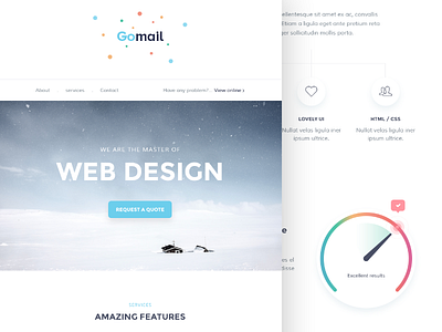 Gomail Email Templates Set builder clean email email template envato landing mailchimp minimal newsletter template web