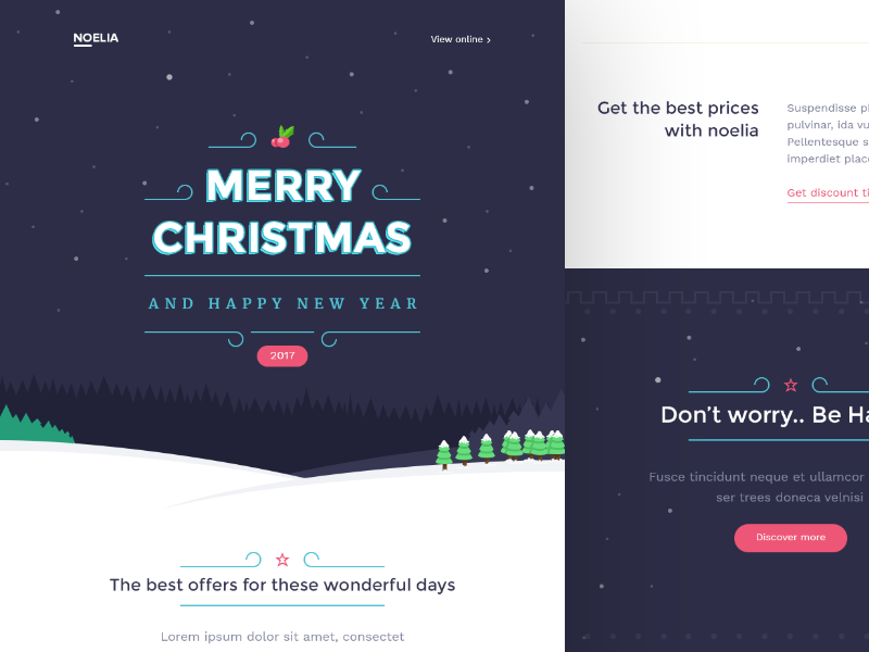 Noelia Christmas Email Templates by Walid Beno on Dribbble