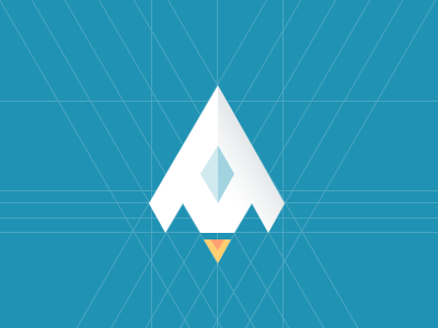 Atlaspix old logo blue brand fib grid guides illustrator logo minimal shape