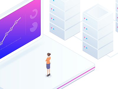 work in progress 3d illustration isometric landing minimal mockup phone web