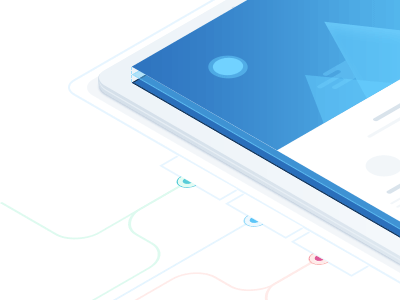 Isometric Responsive Relay 3d animation clean illustration isometric landing minimal mockup phone web