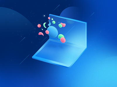 Abstract isometric illustration 2d abstract illustration isometric