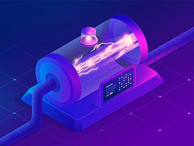 Battery / Pile ( improved ) design icon illustration isometric ui