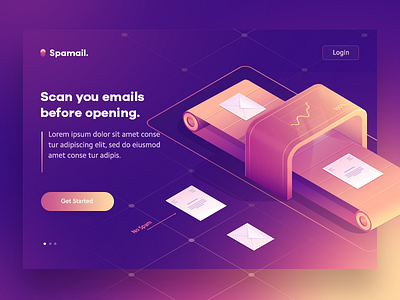 Isometric Spamail Concept 1 design icon illustration isometric ui