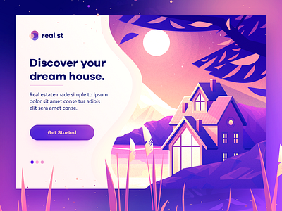 Dream house ( Concept ) app design house illustration mobile ui