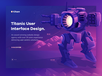 Titan concept 3d crypto design icon illustration power robot ui web website