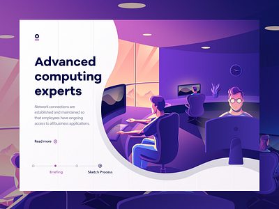 Telecomputer Services ( Illustration ) clean design gradient illustration minimal ui vector