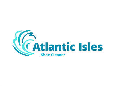 Atlantic Isles Logo branding icon island logo ocean tidal water wave yea