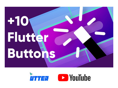 +10 Types of Flutter Buttons Thumbnail app app design app developer app developers app development app development company branding button button design buttons design ui