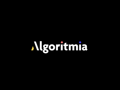 Algoritmia Logo branding design logo minimal typography