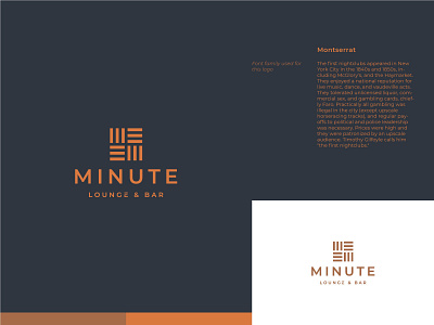 Minute lounge and bar logodesign