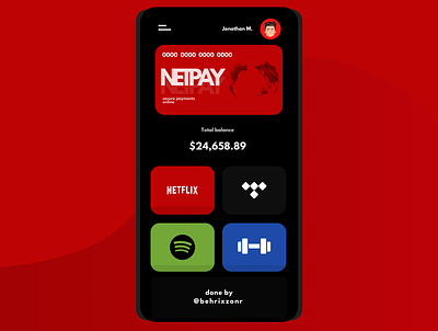 Online payment app design | by behrixzon app behrixzon black design red ui ux