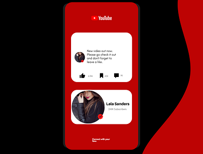 YouTube Social App | by behrixzon app behrixzon black branding design red ui ux web website