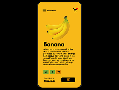 Online Banana Store Concept | by behrixzon animation app behrixzon black branding colorful design minimal typography ui ux website yellow yellow logo