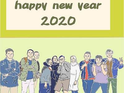 Welcome new year animation art design illustration simpleart vector