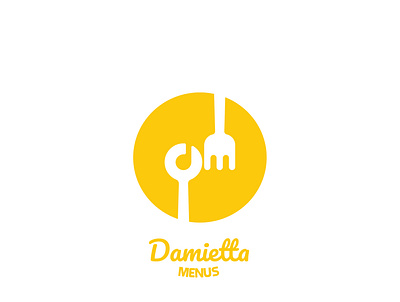 damietta menus app branding design flat icon illustrator logo minimal vector