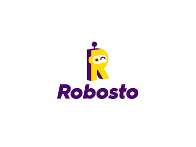 Robosto app branding design flat icon illustrator logo typography vector