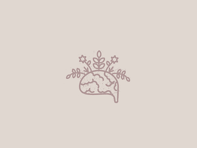 Flourishing mind brain flowers icon icon design logo logo design mind plants
