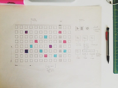 UXO ui sketch grid sequencer ipad ui wip wireframe