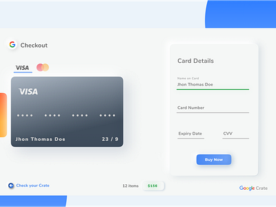 Checkout Page UI | Google Crate