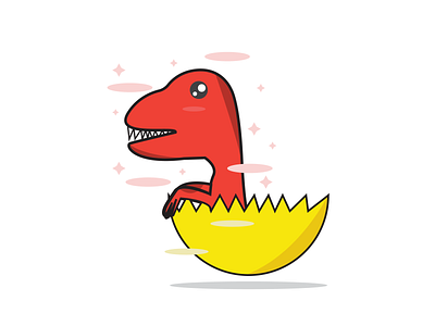 Baby T rex illustration animation app art design flat illustration illustrator ui ux vector