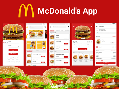 McDonald's App Re-Design - UI UX Design - Mobile Design app branding design design app illustration interface mobile app design typography ui ux web