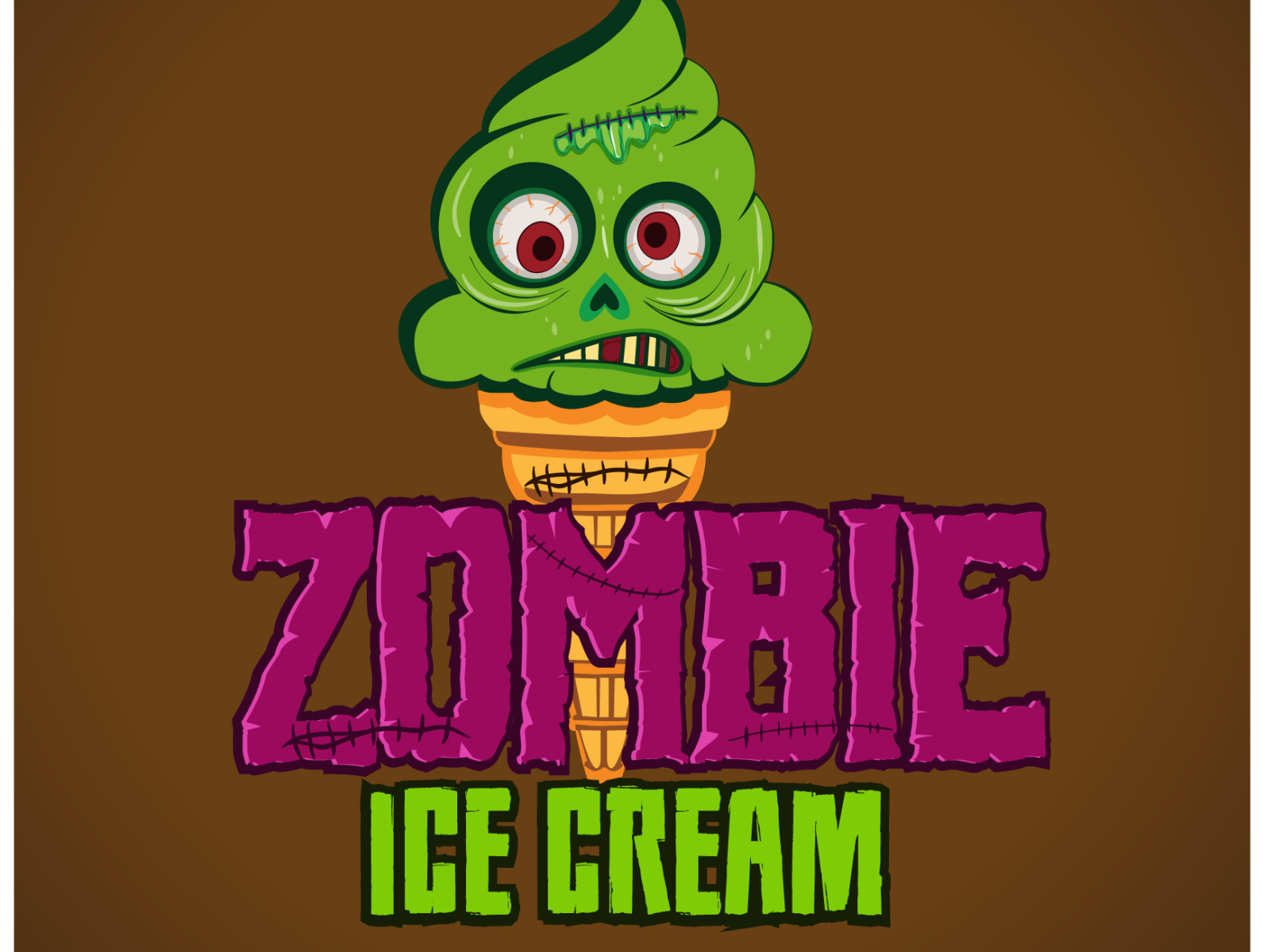 Vector logo design with a zombie theme ice cream logo by Irsath ahamed ...