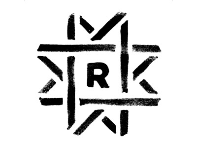 Brandmark Concept 2 distressed hand drawn icon logo design