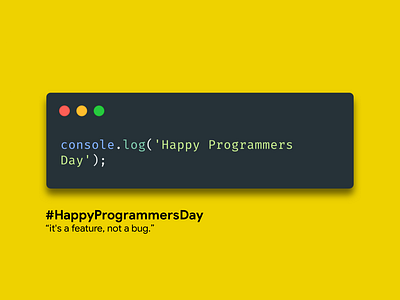 Happy Programmers Day! 🥳 graphic design greeting card javascript poster