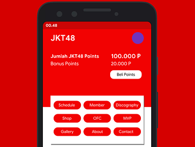 JKT48 Mobile Concept app jkt48 mobile app design mobile ui ui