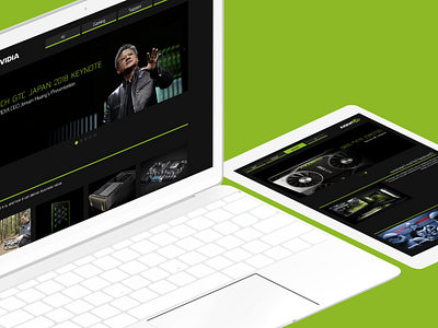 Nvidia Website Redesign design minimal ui web