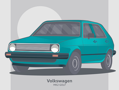 Mk2 Golf adobe illustrator vector