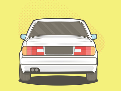 BMW M3 Back View adobe illustrator design illustration vector