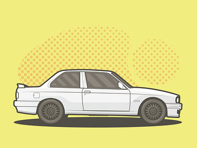 BMW M3 Side View adobe illustrator design illustration vector
