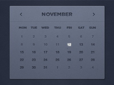 Calendar from Impressionist UI Hybrid calendar hybrid impressionist ui