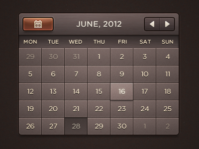 Calendar calendar dark amber interface sex ui