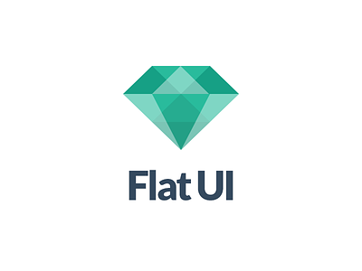 Flat UI Icon designmodo diamond flat free freebie green logo turquoise ui