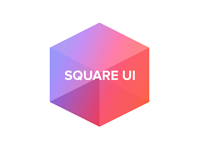 Square UI Icon colorful cube freebie icon logo orange photoshop purple red square ui vector