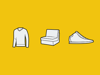 Some vector stuff for our packs... couch icons pics shirt shoe