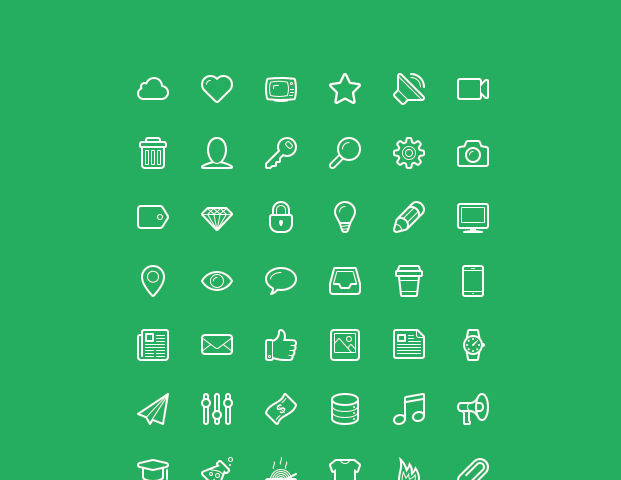 Linecons - 48 outline icons by Sergey Shmidt 💡 on Dribbble