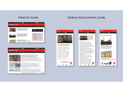 NEWS 24/7 : Application and website ui ux design.