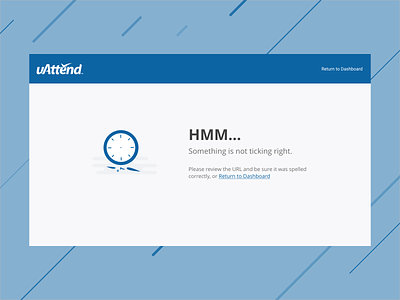 404 - Something isn't right 404 404 page blue clever clock error message error page time