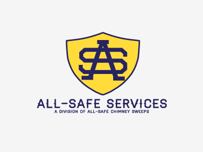 All-Safe Services Logo Progress all brand color design gold graphic design logo monogram navy safe services typography