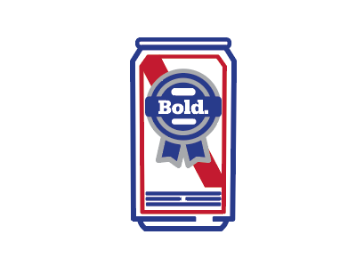 Pabst Bold Lines beer bold can illustration pabst