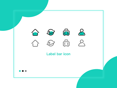 Label bar icon app ui