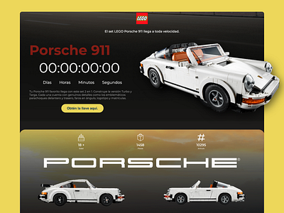 LEGO Set Porsche 911 UI Form adobe xd cta design form lego porsche porsche911 ui ux web