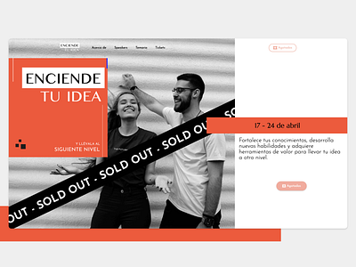 Event Tickets Enciende tu idea Web UI adobe xd branding event tickets ui web